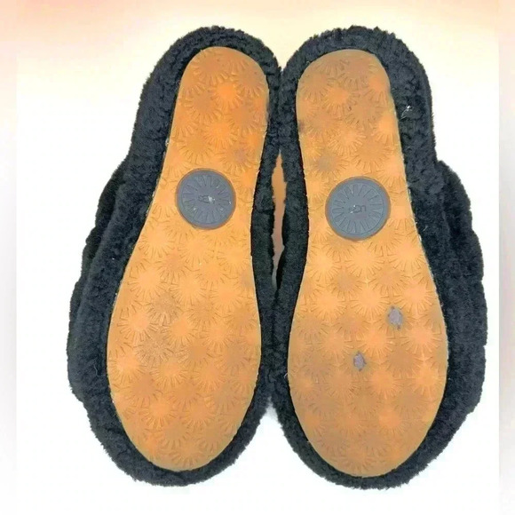 UGG Women's Fluff Yeah Black Slide Size- 7 - Picture 9 of 9